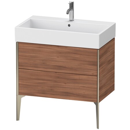 Xviu Floor Standing Vanity Unit Natural Walnut